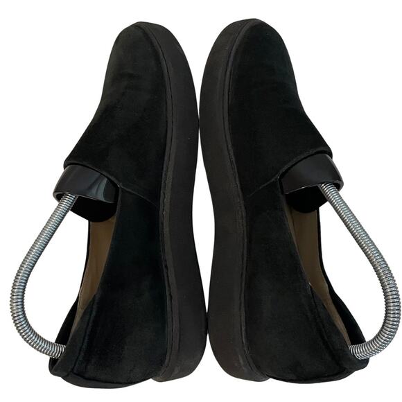 Theory Suede Slip On Sneakers All Black - Women's Size 10 / EUR 40 - Picture 12 of 13